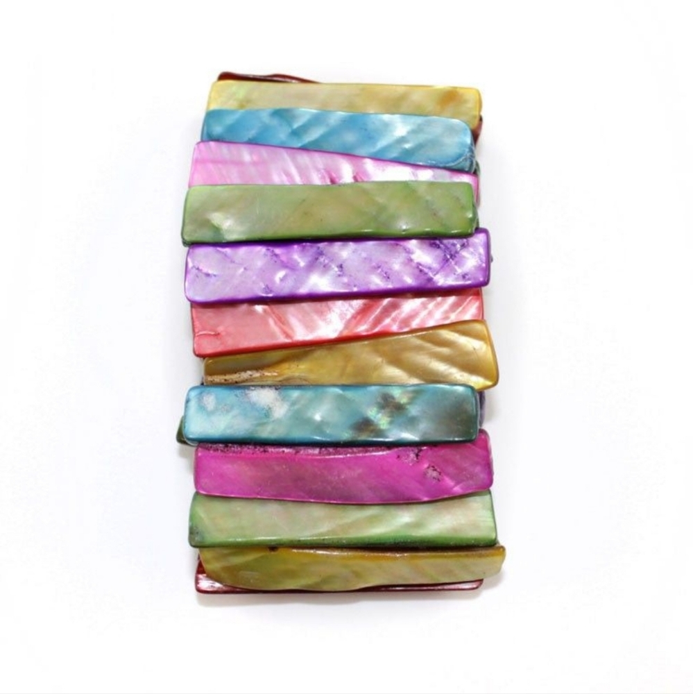 Multi-color Mother Of Pearl Stretch Bracelet